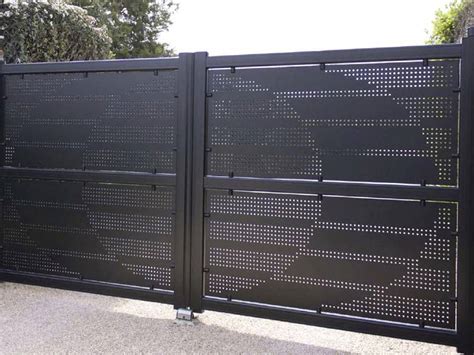 metal sheeted gates|perforated metal sheet gate.